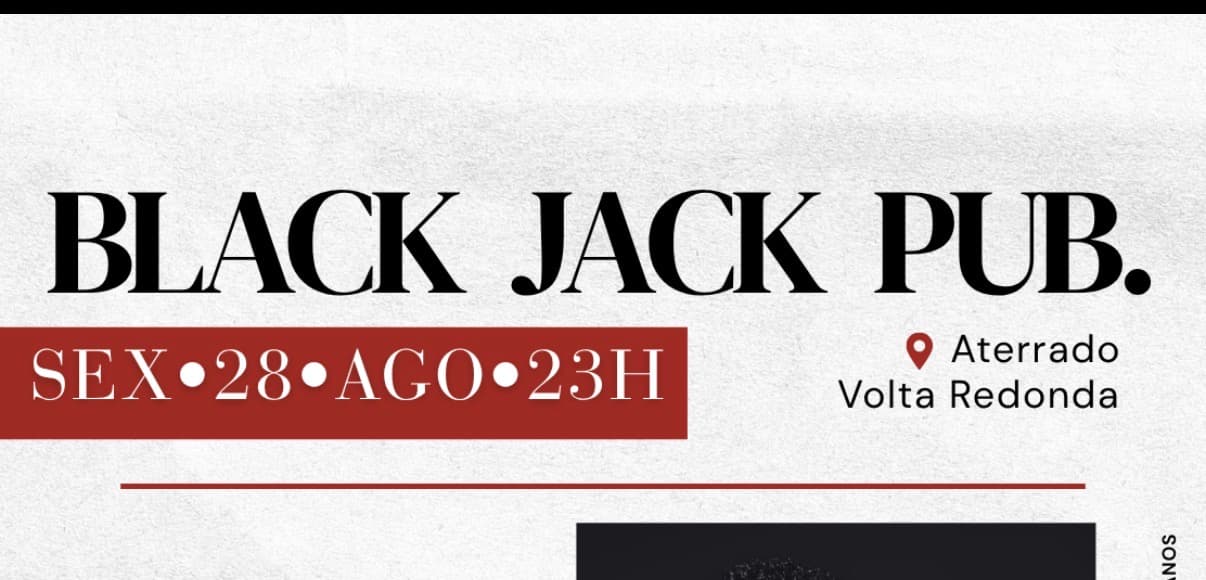 Black Jack - 28/08 (sexta)